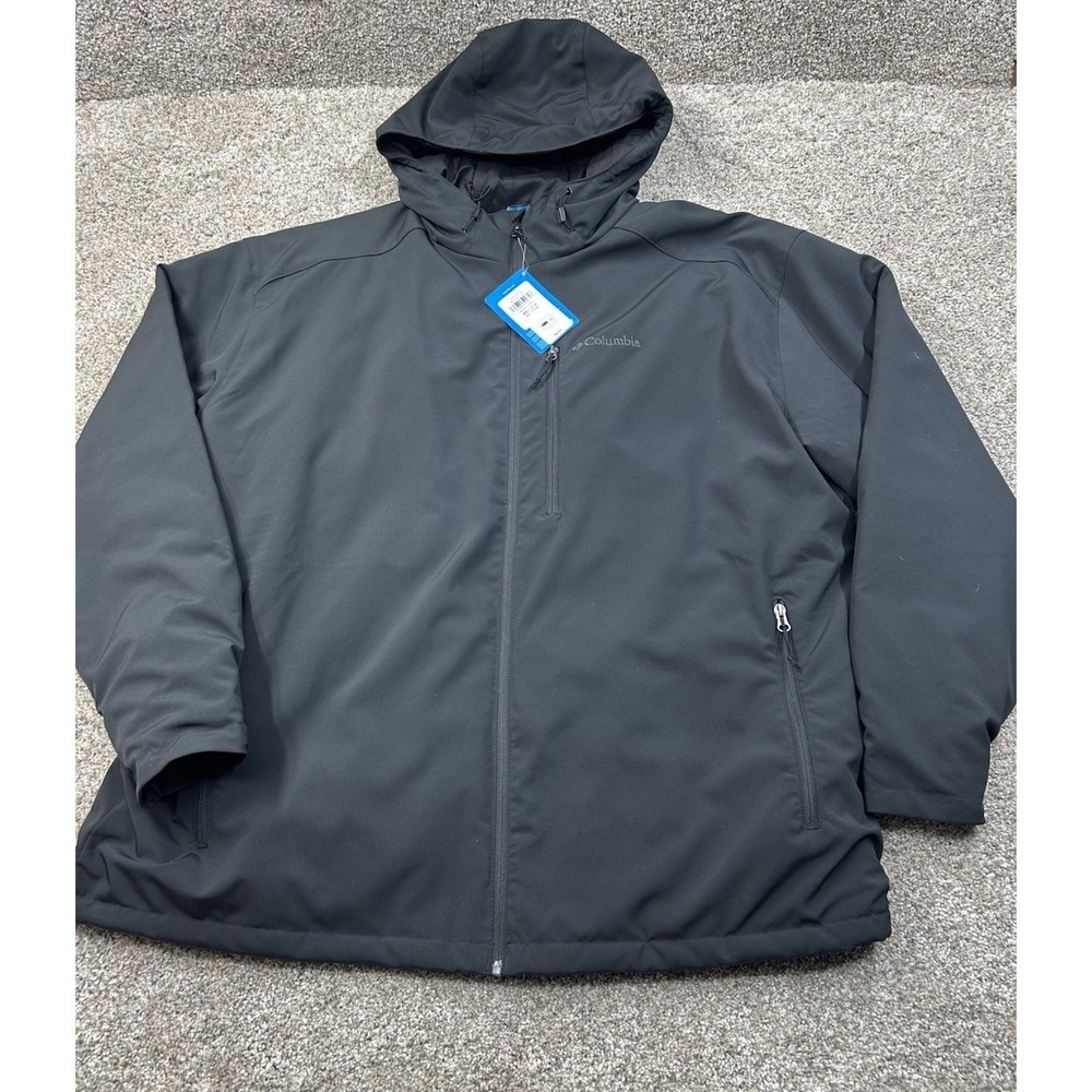 NWT COLUMBIA MEN GATE RACER II HOODED SOFTSHELL JACKET SIZE XXL
